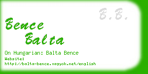 bence balta business card